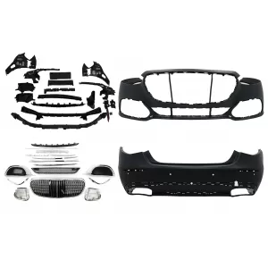 Umbau Bodykit für Mercedes S W223 Limousine 20+ Stoßstange M-Design Schwarz-image-6097666