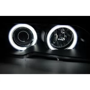 Angel Eyes Faros delanteros para BMW Serie 3 E46 LCI Coupé Cabrio 04.2003-2006 Negro-image-6107158