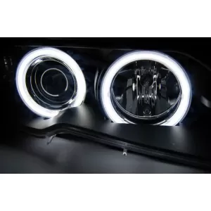 Angel Eyes Faros delanteros para BMW Serie 3 E46 LCI Coupé Cabrio 04.2003-2006 Negro-image-6107159