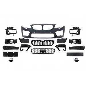 Front Bumper with Central Grilles suitable for BMW 5 Series F10 F11 (2011-2017) M5 2020 Style