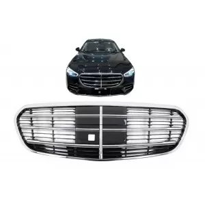 image-8-Kühlergrill Frontgrill für Mercedes S-Klasse W223 2020+ Gitter Limousine