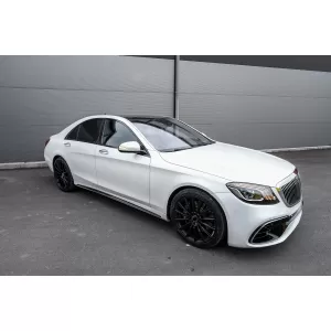 Seitenschweller für Mercedes S-Klasse W222 Langversion 2013-2020 Schwarz Zierleisten-image-6098195
