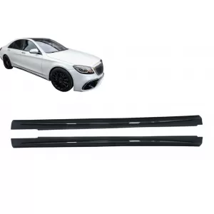 Seitenschweller für Mercedes S-Klasse W222 Langversion 2013-2020 Schwarz Zierleisten-image-6100079
