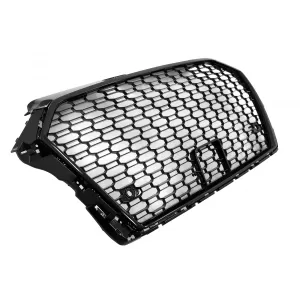 Ohne Emblem Kühlergrill für Audi A3 8V Facelift 17-18 Glänzend Schwarz RS3 Look-image-6098483
