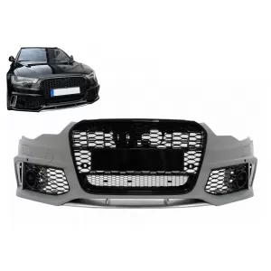 Stoßstange für Audi A6 C7 4G 2011-2015 Kühlergrill Wabengitter RS6 Design SRA PDC-image-6101750