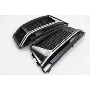 Grile Laterale compatibil cu Audi A4 B9 Sedan Avant S-Line (2016-2018) RS4 Design Silver-image-6098496