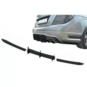 image-21-Rear Bumper Extension Diffuser suitable for Mercedes C-Class W204 C204 Limousine Coupe (2012-2014) Piano Black