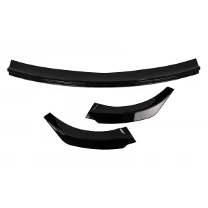 Front Bumper Spoiler Lip suitable for Tesla Model Y (2020-Up) Piano Black Add-On