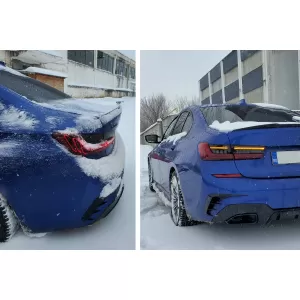 Prelungiri Extensii Bara Spate compatibil cu BMW Seria 3 G20 G21 G28 (2018-up) Negru Lucios-image-6110484