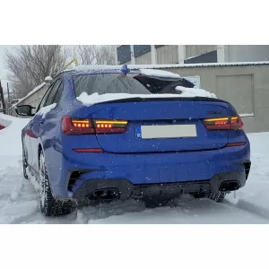 Prelungiri Extensii Bara Spate compatibil cu BMW Seria 3 G20 G21 G28 (2018-up) Negru Lucios-image-6110485