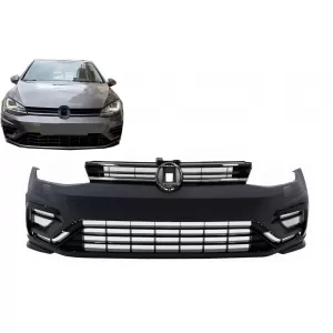 image-62-Stoßstange Kühlergrill für VW Golf VII 7 2013-2017 7.5 MOPF R-Line Design Bumper Grille