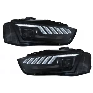 image-22-LED DRL Xenon fényszóró AUDI A4 B8.5 facelift (2012-2015) dinamikus irányjelzővel, fekete