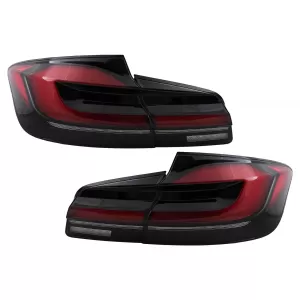 LED hátsó lámpa BMW 5 F10 (2011-2017) dinamikus irányjelzővel, G30 dizájnra frissítő-image-6101823