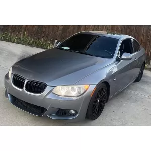 Front Kidney Grilles suitable for BMW 3 Series E92 E93 Coupe Convertible LCI (2010-2015) Double Stripe Piano Black