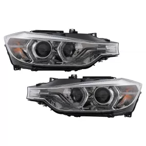 image-33-LED DRL Angel Eyes Headlights suitable for BMW 3 Series F30 F31 LCI Sedan Touring (2015-2019) Chrome