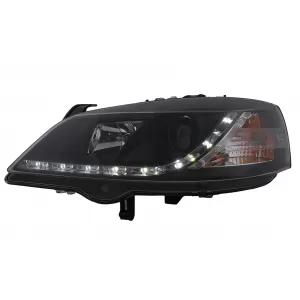 Phares LED DRL pour Opel Astra G 09.1997-02.2004 Feux Diurnes Noirs-image-6101029