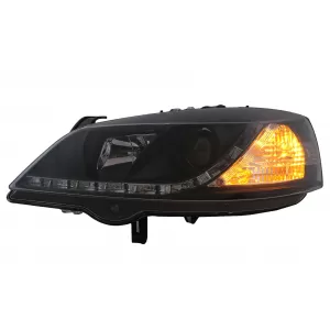 Phares LED DRL pour Opel Astra G 09.1997-02.2004 Feux Diurnes Noirs-image-6101031