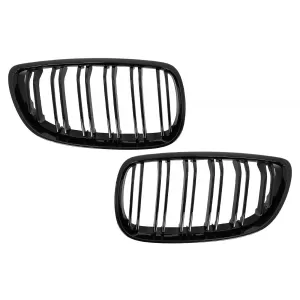image-78-Front Kidney Grilles suitable for BMW 3 Series E92 E93 Coupe Convertible NonLCI (2006-2009) Double Stripe M-Package Sport Design