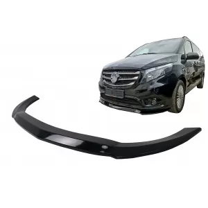 image-75-Első lökhárító toldat Mercedes V-osztály W447 (2014-Up) Standard Edition modellhez, zongoralakk fekete