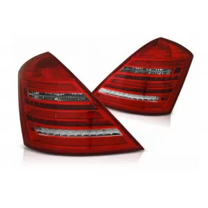 image-77-LED Taillights suitable for Mercedes S-Class W221 (2005-2009) Red Clear with Dynamic Sequential Turning Signal