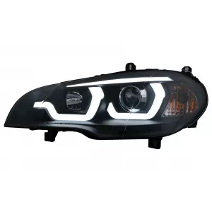 LED DRL Faros Angel Eyes para BMW X5 E70 2007-2013 Negro Luces Diurnas-image-6101894