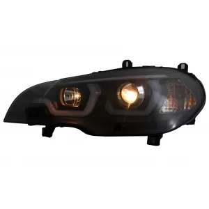 LED DRL Faros Angel Eyes para BMW X5 E70 2007-2013 Negro Luces Diurnas-image-6101898