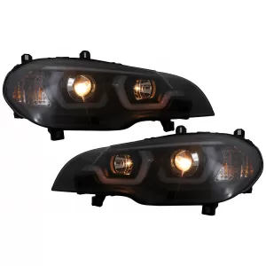 LED DRL Faros Angel Eyes para BMW X5 E70 2007-2013 Negro Luces Diurnas-image-6101899