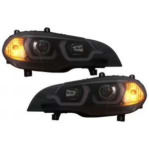 LED DRL Faros Angel Eyes para BMW X5 E70 2007-2013 Negro Luces Diurnas-image-6101903