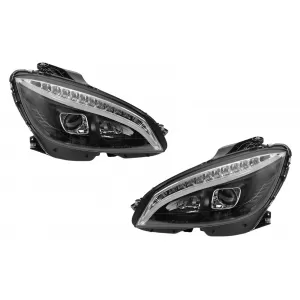 image-56-Fényszórók Tube Light Mercedes C-osztály W204 S204 (2007-2010) típushoz fekete