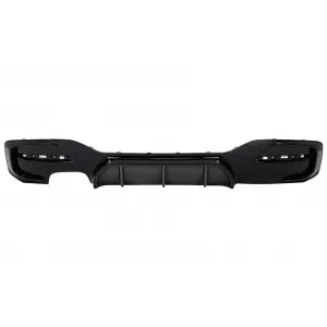 image-59-Hátsó lökhárító spoiler diffúzor bal dupla kivezetéses BMW 1-es F20 F21 LCI (2015-06.2019) zongoralakk fekete karbon megjelenéssel