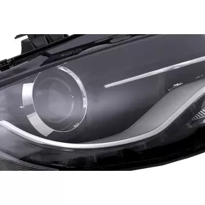 LED DRL Headlights Daytime Running Lights suitable for Audi A4 B8 8K (2009-10.2011) Black