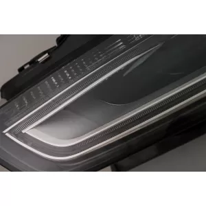 LED DRL Scheinwerfer für AUDI A4 B8.5 Facelift 2012-2015 Schwarz Tagfahrlicht-image-6103249