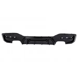 image-79-Hátsó lökhárító spoiler diffúzor dupla kivezetéses BMW 1-es F20 F21 LCI (2015-06.2019) zongoralakk fekete karbon megjelenéssel