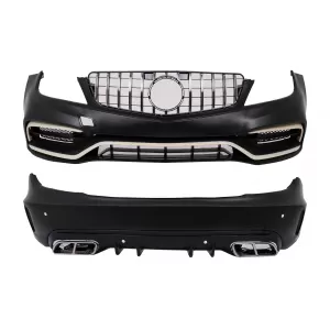 image-10-Kit carrozzeria Paraurti per Mercedes Classe C W204 07-15 Conversione al W205 C63 Design