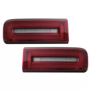 LED hátsó lámpák Light Bar Mercedes G-osztály W463 Facelift (2018-2022) dinamikus szekvenciális irányjelzővel piros-füst színű-image-6102817