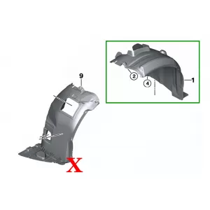 Front RIGHT Fender Liner suitable for BMW 3 Series E90 E91 (2004-2011) Sedan Touring