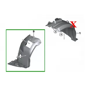 Front LEFT Fender Liner suitable for BMW 3 Series E90 E91 LCI (2008-2011) Sedan Touring