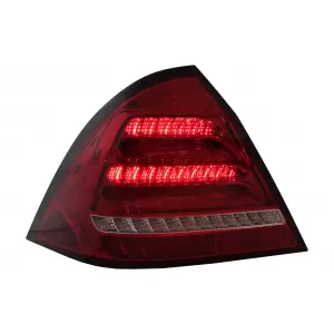 Stopuri LED compatibil cu Mercedes C-Class W203 (2000-2004) Sedan Rosu Clar cu Semnal Dinamic-image-6102799