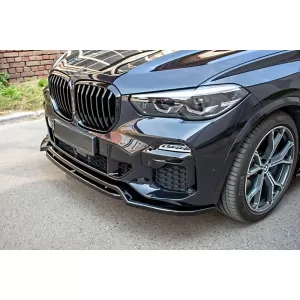 Front Bumper Spoiler Lip suitable for BMW X5 G05 M-Package (2018-2022) M Sport Piano Black