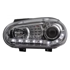 LED TFL Scheinwerfer für VW Golf 4 09.1997–09.2003 Chrom Tagfahrlicht Headlights-image-6105373