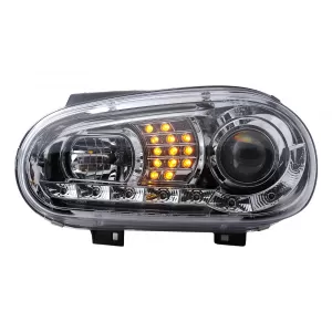 LED TFL Scheinwerfer für VW Golf 4 09.1997–09.2003 Chrom Tagfahrlicht Headlights-image-6105379