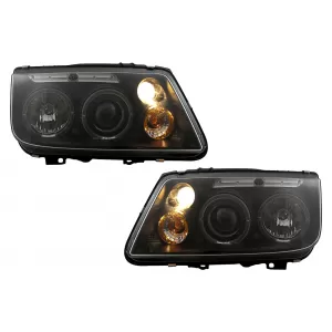 Angel Eyes Headlights suitable for VW Bora (09.1998-07.2005) Black