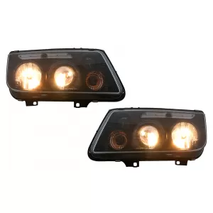 Angel Eyes Headlights suitable for VW Bora (09.1998-07.2005) Black
