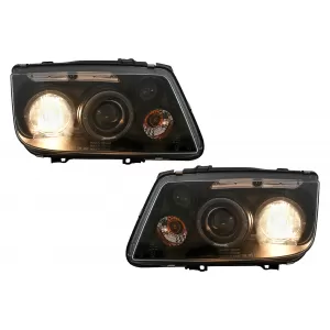Angel Eyes Headlights suitable for VW Bora (09.1998-07.2005) Black