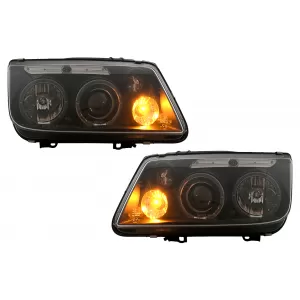 Angel Eyes Headlights suitable for VW Bora (09.1998-07.2005) Black