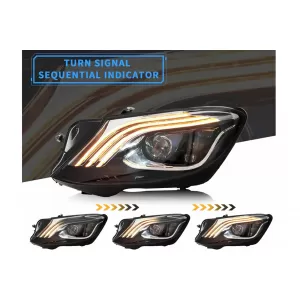 Full LED Headlights suitable for Mercedes S-Class W222 (2013-2017) Facelift Look Dynamic Sequential Turning Light