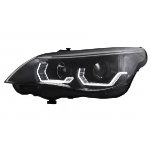 3D LED Angel Eyes Headlights suitable for BMW 5 Series E60 E61 (2003-2007) LCI Design
