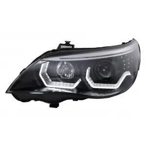 3D LED Angel Eyes Headlights suitable for BMW 5 Series E60 E61 (2003-2007) LCI Design