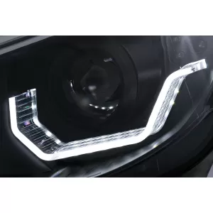 3D LED Angel Eyes Headlights suitable for BMW 5 Series E60 E61 (2003-2007) LCI Design