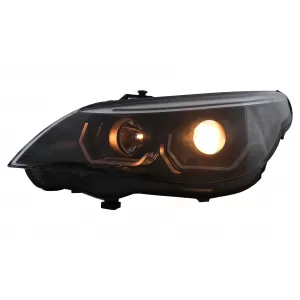 3D LED Angel Eyes Headlights suitable for BMW 5 Series E60 E61 (2003-2007) LCI Design